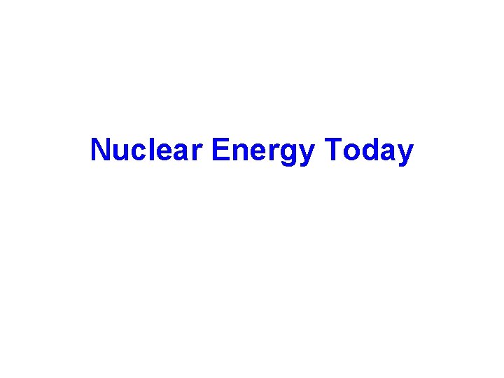 Nuclear Energy Today 