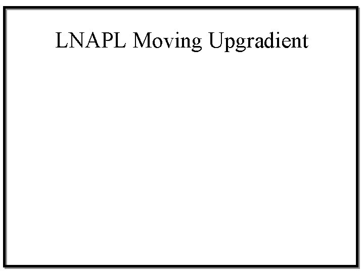 LNAPL Moving Upgradient 