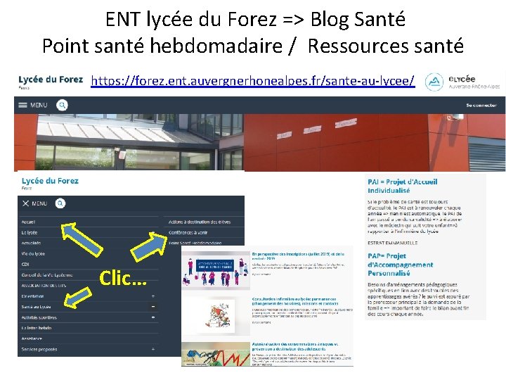  ENT lycée du Forez => Blog Santé Point santé hebdomadaire / Ressources santé