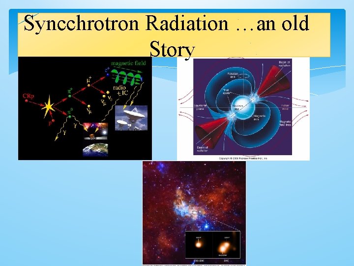 Syncchrotron Radiation …an old Story 