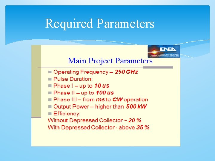 Required Parameters 