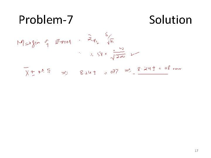 Problem-7 Solution 17 