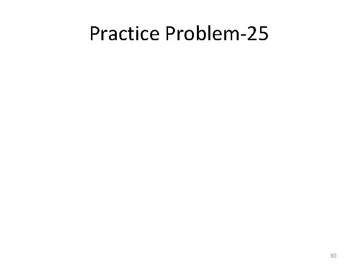 Practice Problem-25 80 