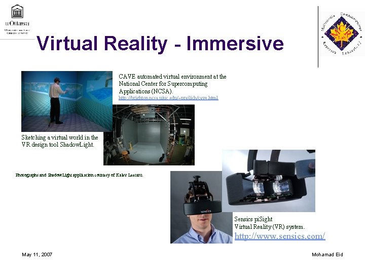 Virtual Reality - Immersive CAVE automated virtual environment at the National Center for Supercomputing