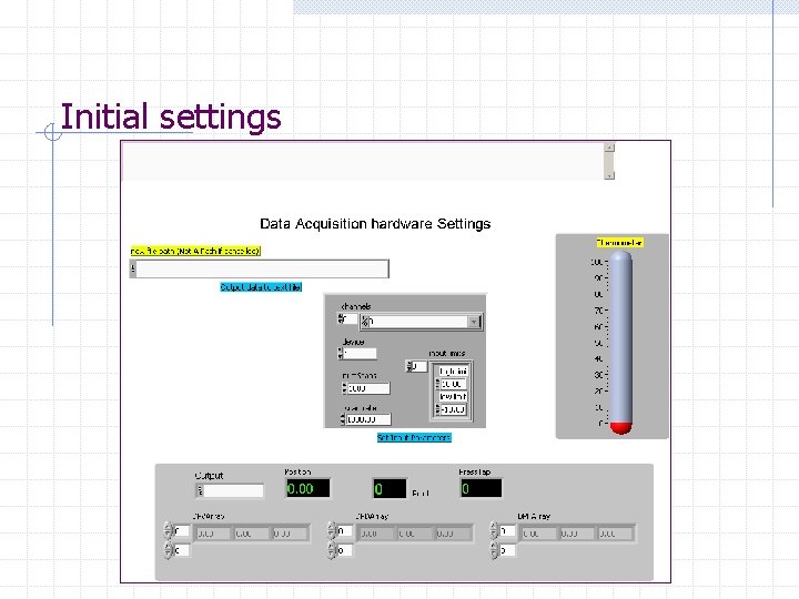 Initial settings 