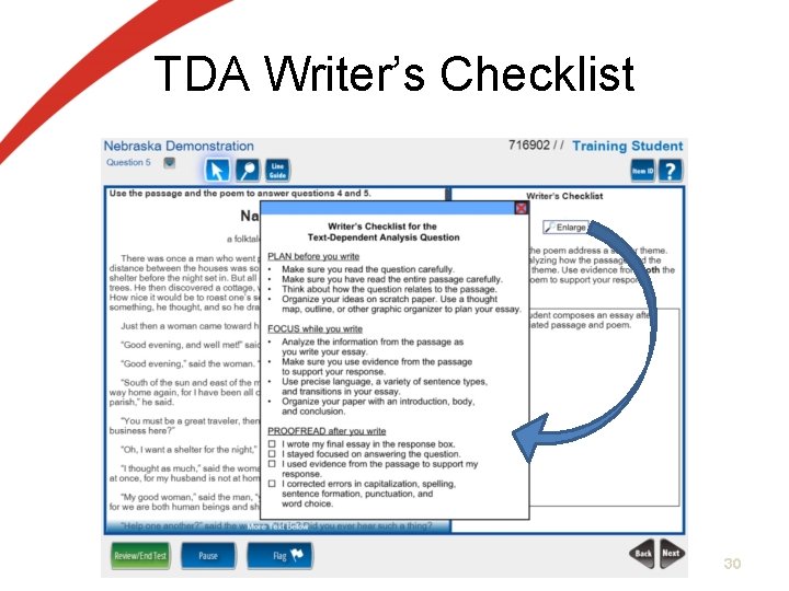 TDA Writer’s Checklist 30 TDA Writer’s Checklist 30