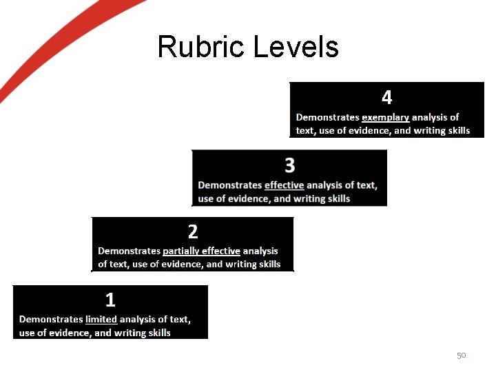 Rubric Levels 50 Rubric Levels 50
