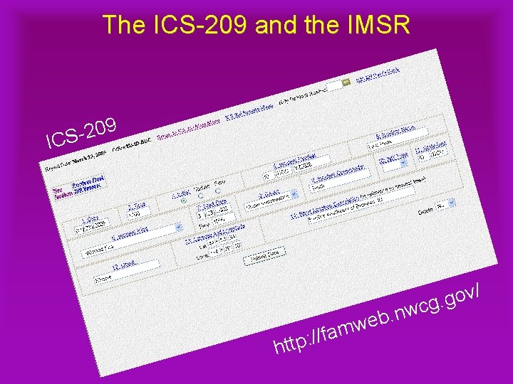 The ICS-209 and the IMSR 9 0 2 ICS / v o g cg.