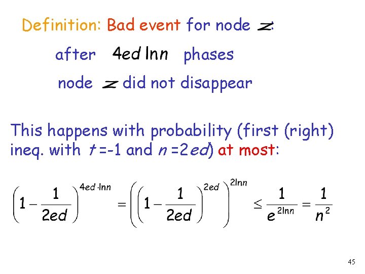 Definition: Bad event for node after node : phases did not disappear This happens