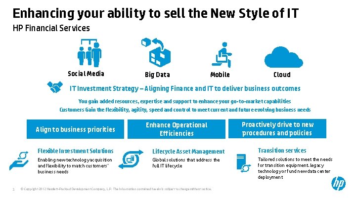Enhancing your ability to sell the New Style of IT HP Financial Services Social