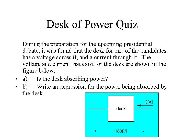 Desk of Power Quiz During the preparation for the upcoming presidential debate, it was