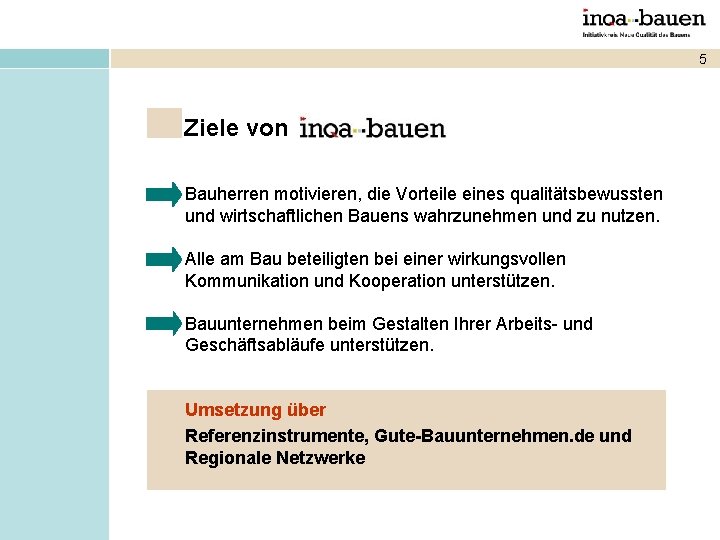5 Ziele von Bauherren motivieren, die Vorteile eines qualitätsbewussten und wirtschaftlichen Bauens wahrzunehmen und 5 Ziele von Bauherren motivieren, die Vorteile eines qualitätsbewussten und wirtschaftlichen Bauens wahrzunehmen und