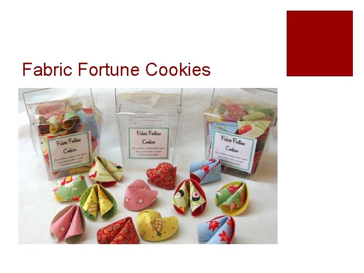 Fabric Fortune Cookies 