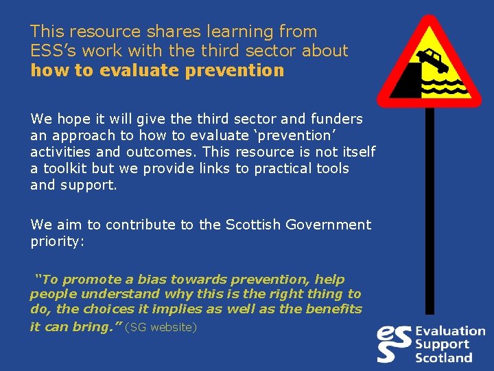 This resource shares learning from ESS’s work with the third sector about how to