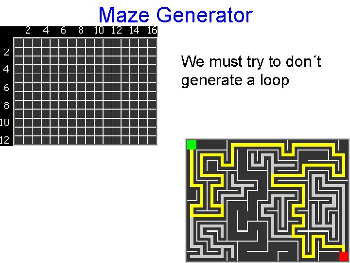 Maze Generator We must try to don´t generate a loop 