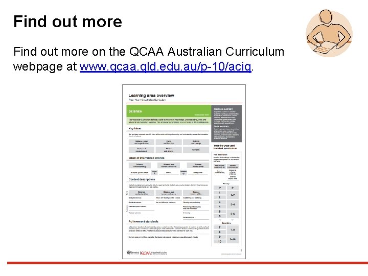 Find out more on the QCAA Australian Curriculum webpage at www. qcaa. qld. edu.