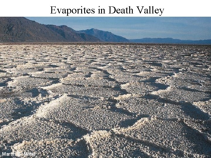 Evaporites in Death Valley Martin G. Miller 