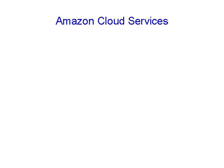 Amazon Cloud Services 