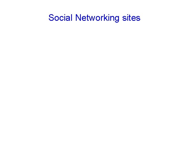 Social Networking sites 