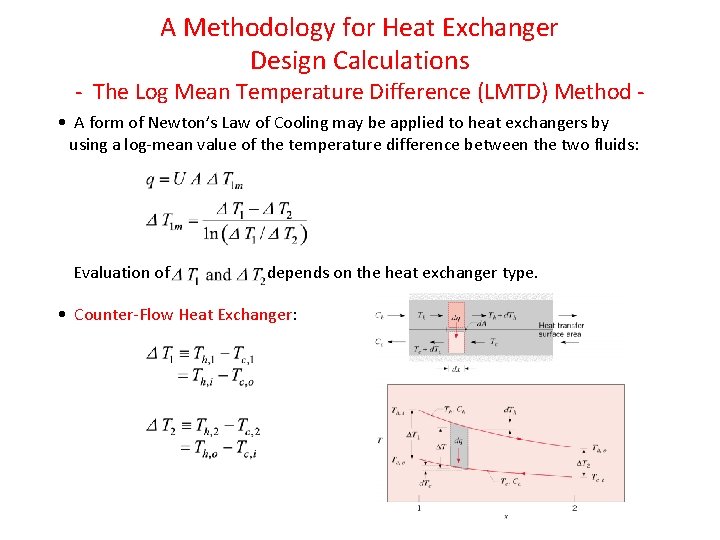 A Methodology for Heat Exchanger Design Calculations - The Log Mean Temperature Difference (LMTD)