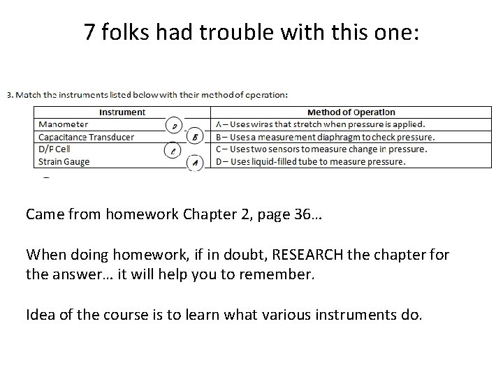 7 folks had trouble with this one: Came from homework Chapter 2, page 36…