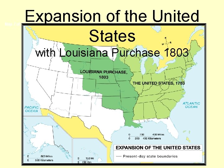 Expansion of the United States Map 7 of 45 with Louisiana Purchase 1803 