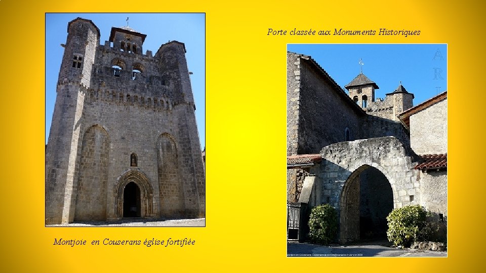 Porte classée aux Monuments Historiques Montjoie en Couserans église fortifiée 