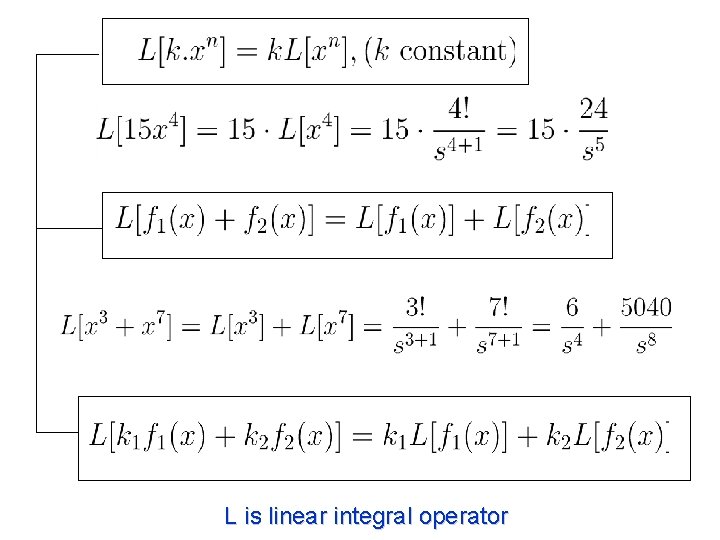 L is linear integral operator 