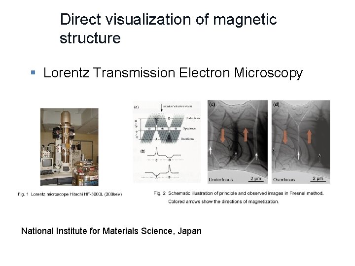 Direct visualization of magnetic structure § Lorentz Transmission Electron Microscopy National Institute for Materials