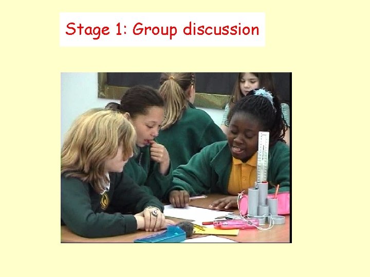 Stage 1: Group discussion 