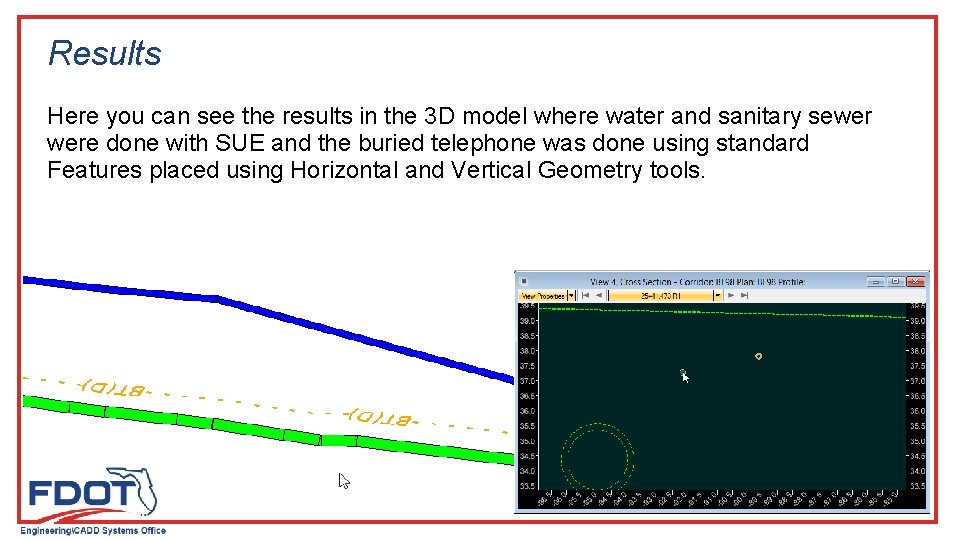 Results Here you can see the results in the 3 D model where water Results Here you can see the results in the 3 D model where water