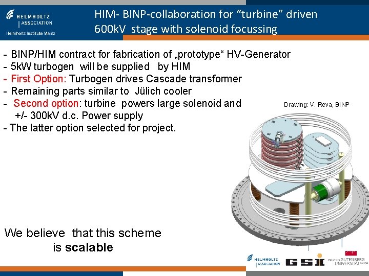 HIM- BINP-collaboration for “turbine” driven 600 k. V stage with solenoid focussing - BINP/HIM