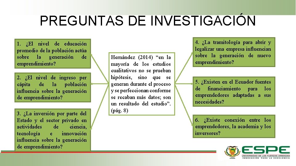 PREGUNTAS DE INVESTIGACIÓN 1. ¿El nivel de educación promedio de la población actúa sobre