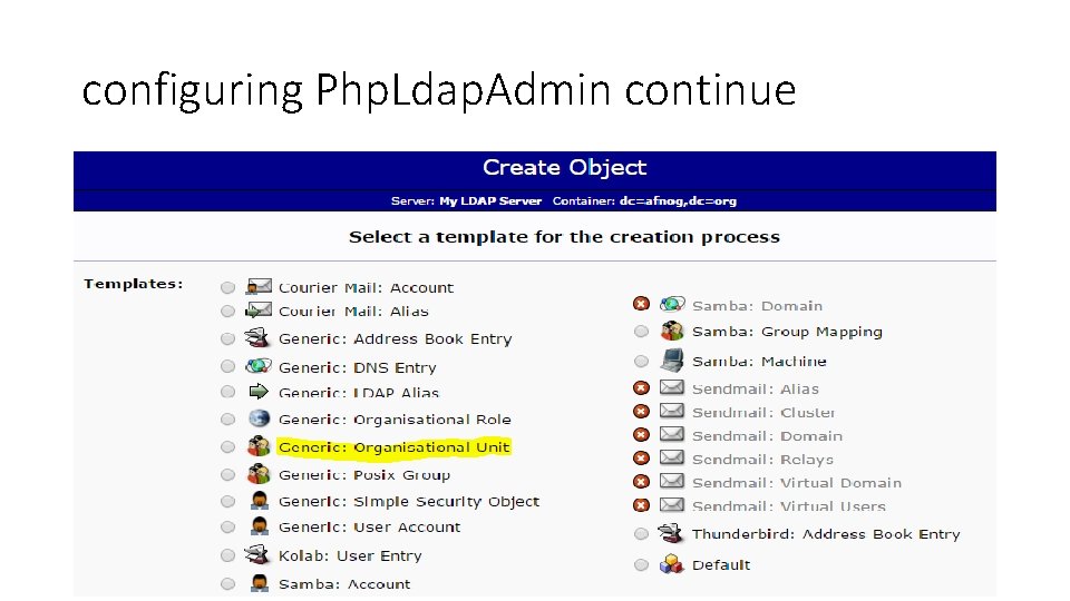 configuring Php. Ldap. Admin continue 