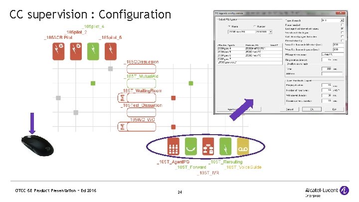 CC supervision : Configuration OTCC-SE Product Presentation – Ed 2016 24 