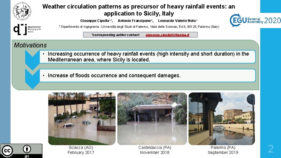 Weather circulation patterns as precursor of heavy rainfall events: an application to Sicily, Italy