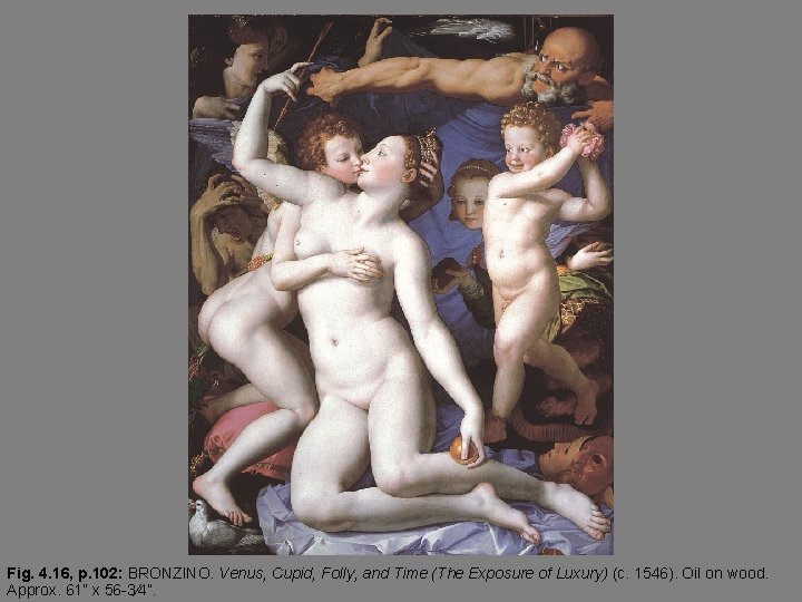 Fig. 4. 16, p. 102: BRONZINO. Venus, Cupid, Folly, and Time (The Exposure of