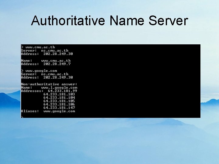 Authoritative Name Server 