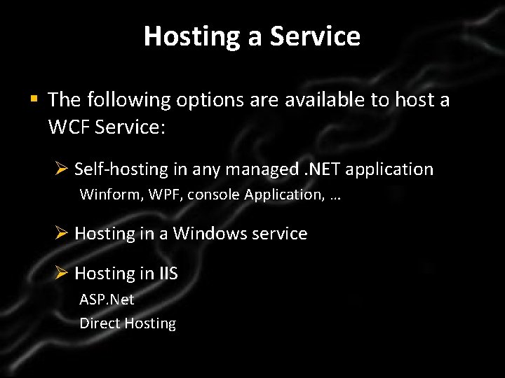 a Service Click to. Hosting edit Master title style § • The following options