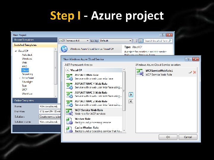 Click. Step to edit I - Azure Master project title style • Click to