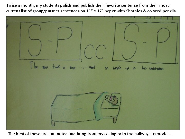 Twice a month, my students polish and publish their favorite sentence from their most