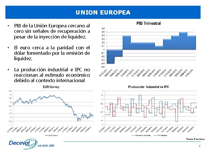 UNION EUROPEA • PIB de la Unión Europea cercano al cero sin señales de