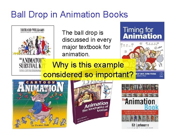 Ball Drop in Animation Books The ball drop is discussed in every major textbook