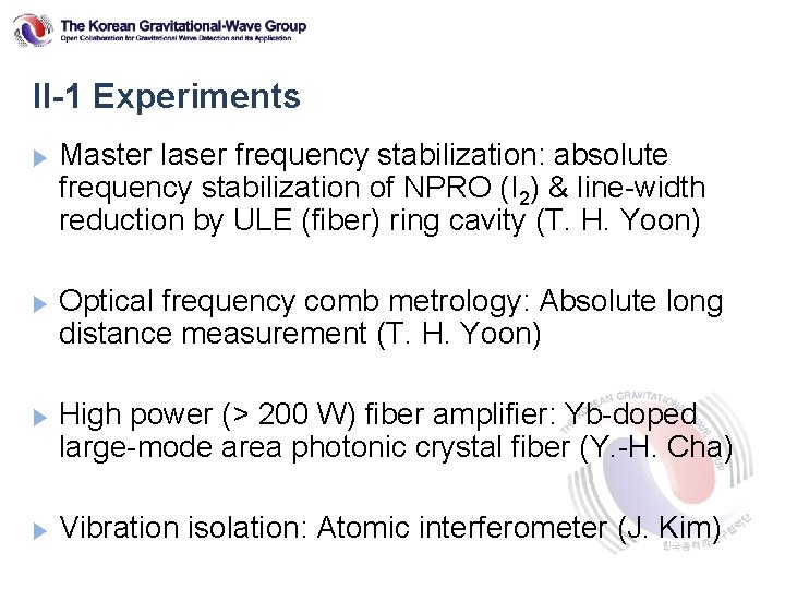 II-1 Experiments ▶ Master laser frequency stabilization: absolute frequency stabilization of NPRO (I 2)