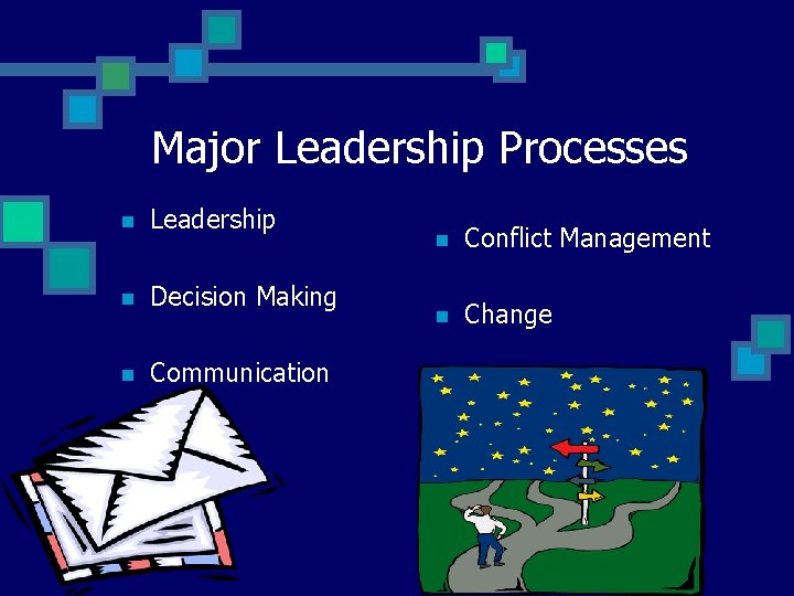 Major Leadership Processes n Leadership n Decision Making n Communication n Conflict Management n