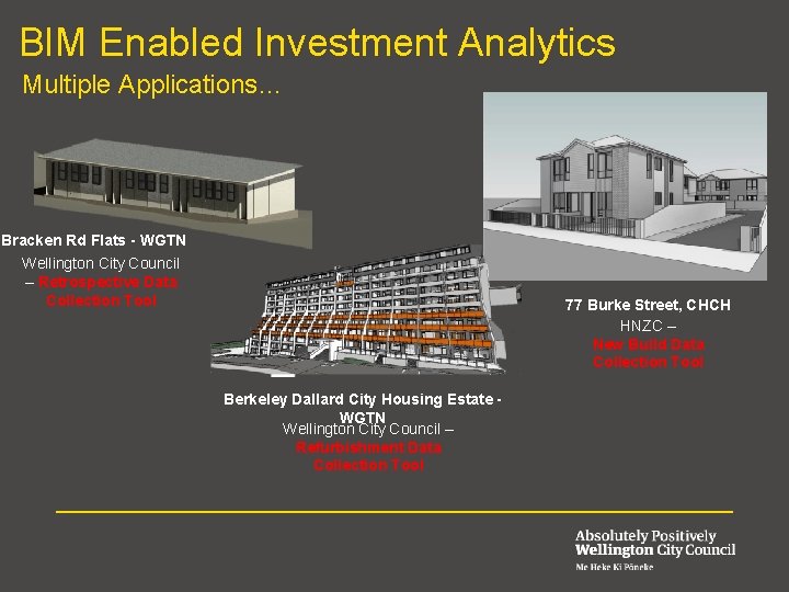 BIM Enabled Investment Analytics Multiple Applications… Bracken Rd Flats - WGTN Wellington City Council