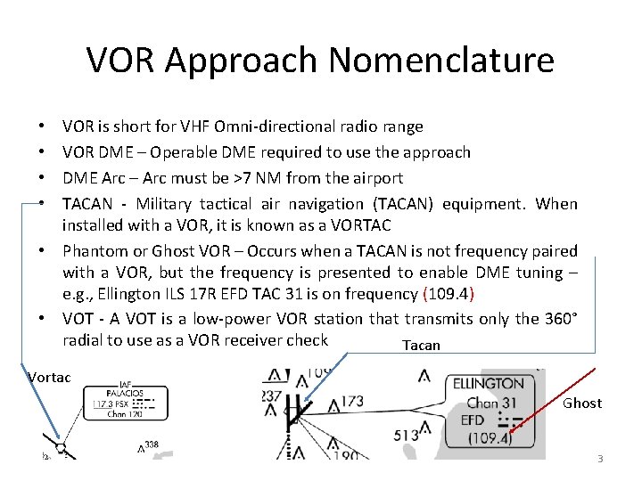 VOR Approach Nomenclature VOR is short for VHF Omni-directional radio range VOR DME –