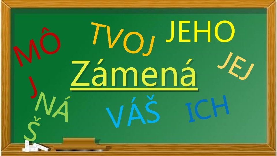 TVOJ JEHO Ô JEJ M Zámená JN Á H C I Š Á V