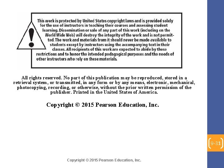 All rights reserved. No part of this publication may be reproduced, stored in a