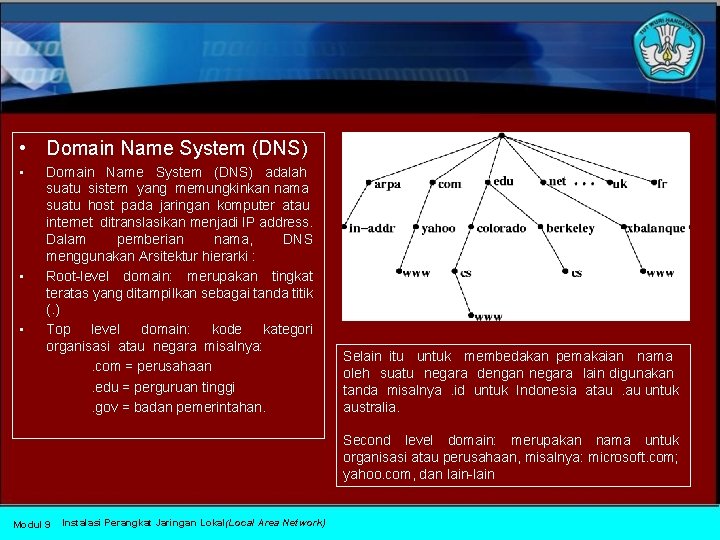  • Domain Name System (DNS) • • • Domain Name System (DNS) adalah